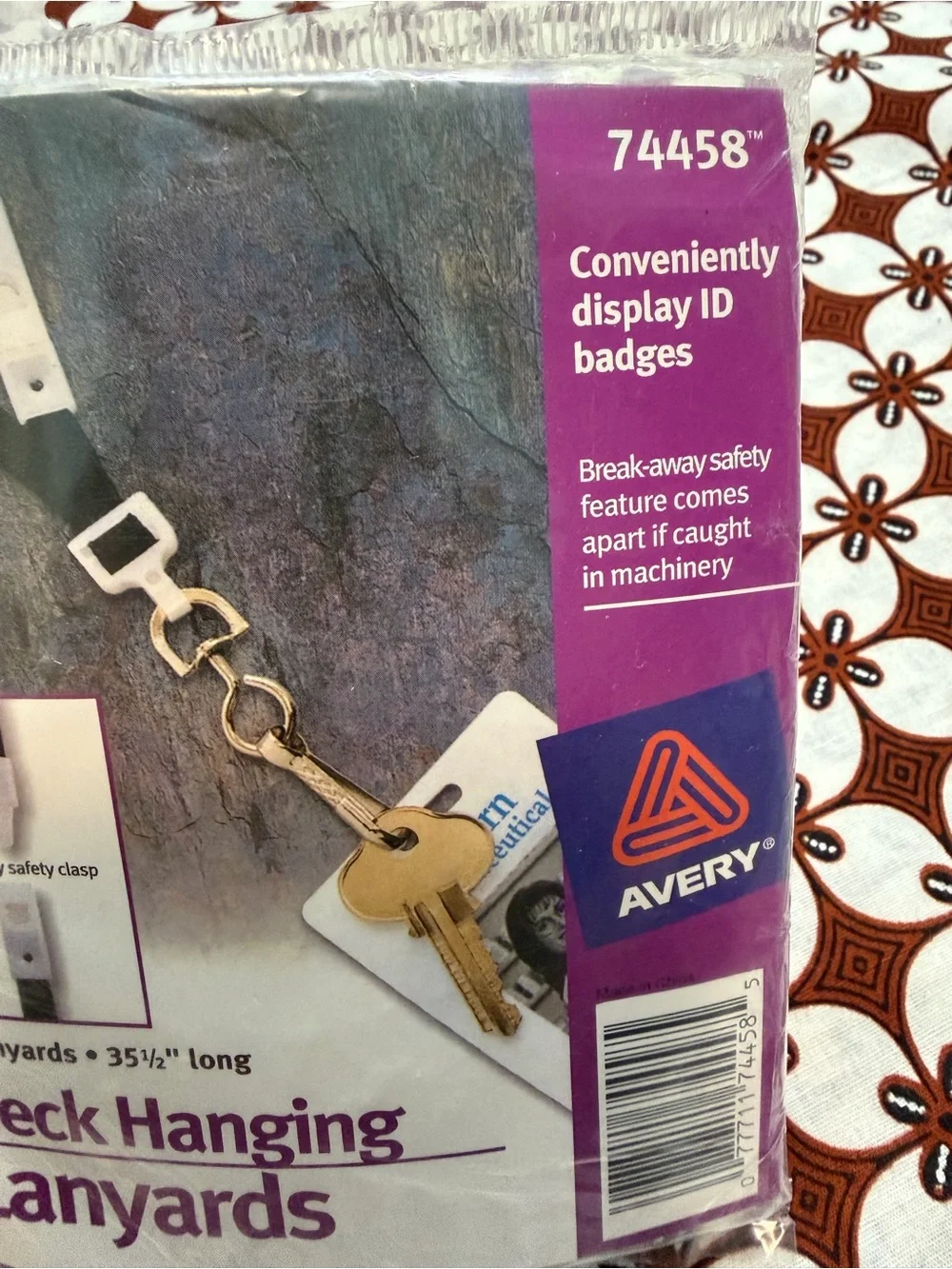 Avery Black Key & Card Lanyards with Swivel Clips - Pack of 2
